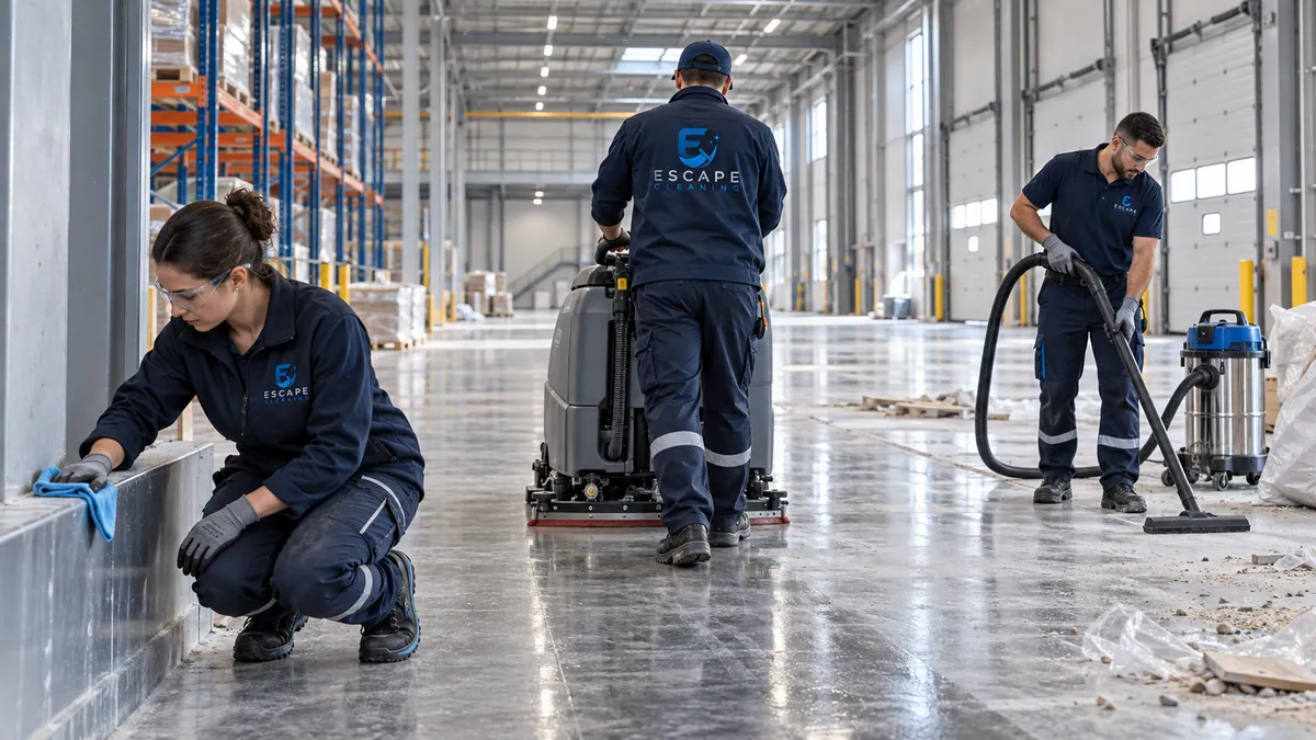 Hală depozit logistică — curățenie industrială Hală depozit logistică — curățenie industrială
